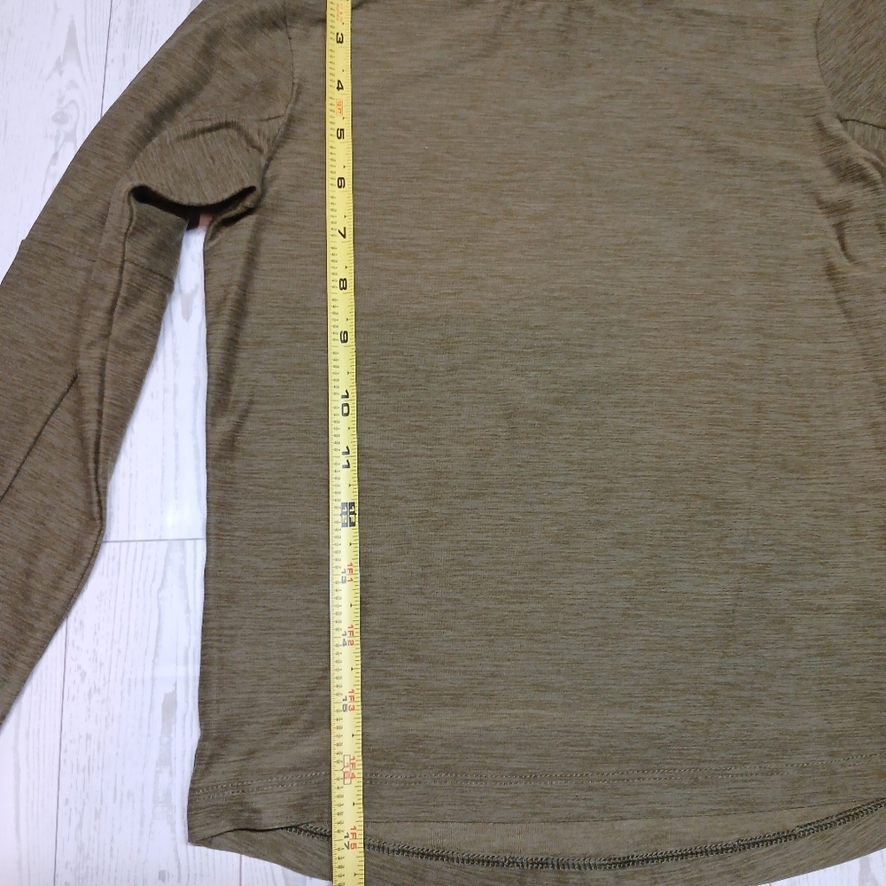 Athletic Works Boys XS (4-5) Long Sleeve Shirt| Olive Green Color - Picture 8 of 11
